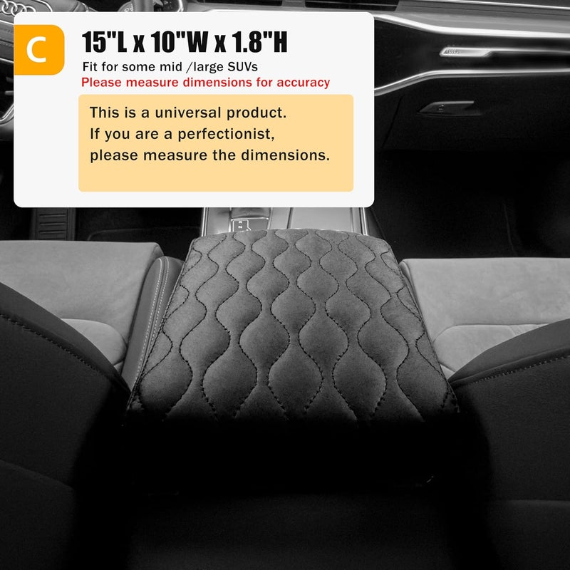 POKSRI Car Center Console Cover/pad PU Leather,Universal Armrest mat, Adjust Driving Posture Cushion,Protector Box,Memory Foam,Relieves Shoulder/arm Fatigue,Boosting Driving Safety - Image 3